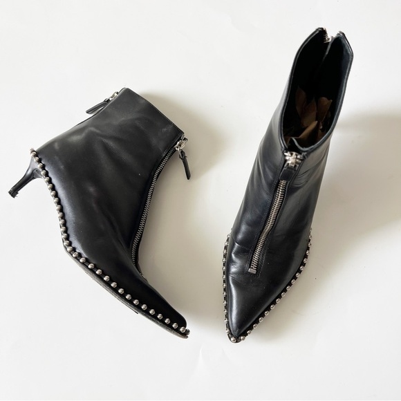Alexander Wang Eri Studded Leather Ankle Boots In Black - Picture 5 of 16